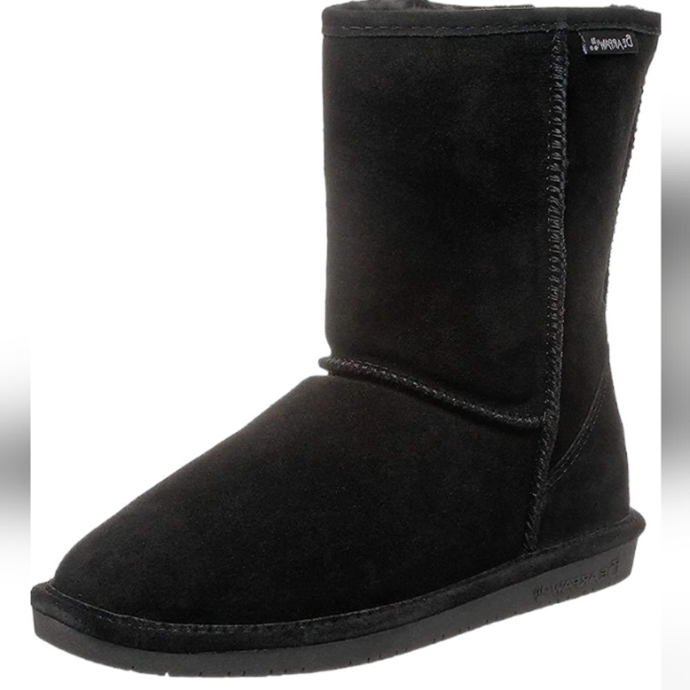 Bear Paw Women's Emma Black Short Suede Leather Boots Sz 9